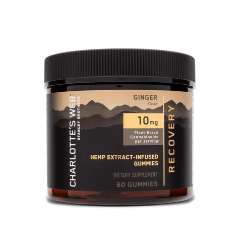 10mg Hemp Extract Infused Gummies - RECOVERY (Ginger) - 60 Counts